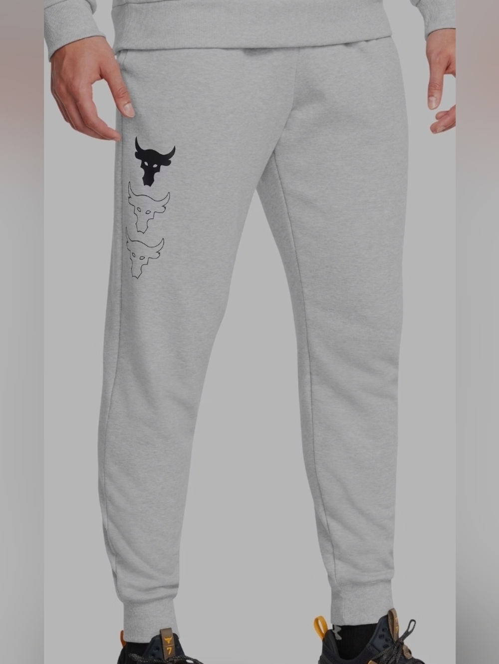 Under Armour  Project Rock Rival Flc Men's Logo Joggers Bull Graphics